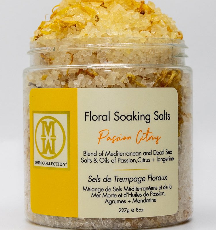 Shop Omm Collection Floral Soaking Bath Salts Passion Citrus 8 oz
