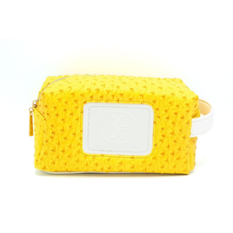 Shop Omm Collection Ostrich Style Travel Bag In Yellow