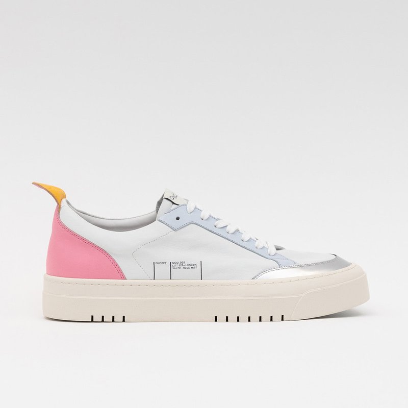Oncept London Shoes In White -blue Mist