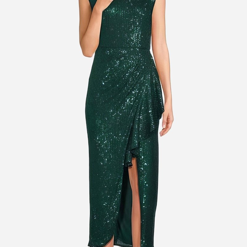 One33 Social The Bardot | Emerald Sequin Cocktail Dress In Green