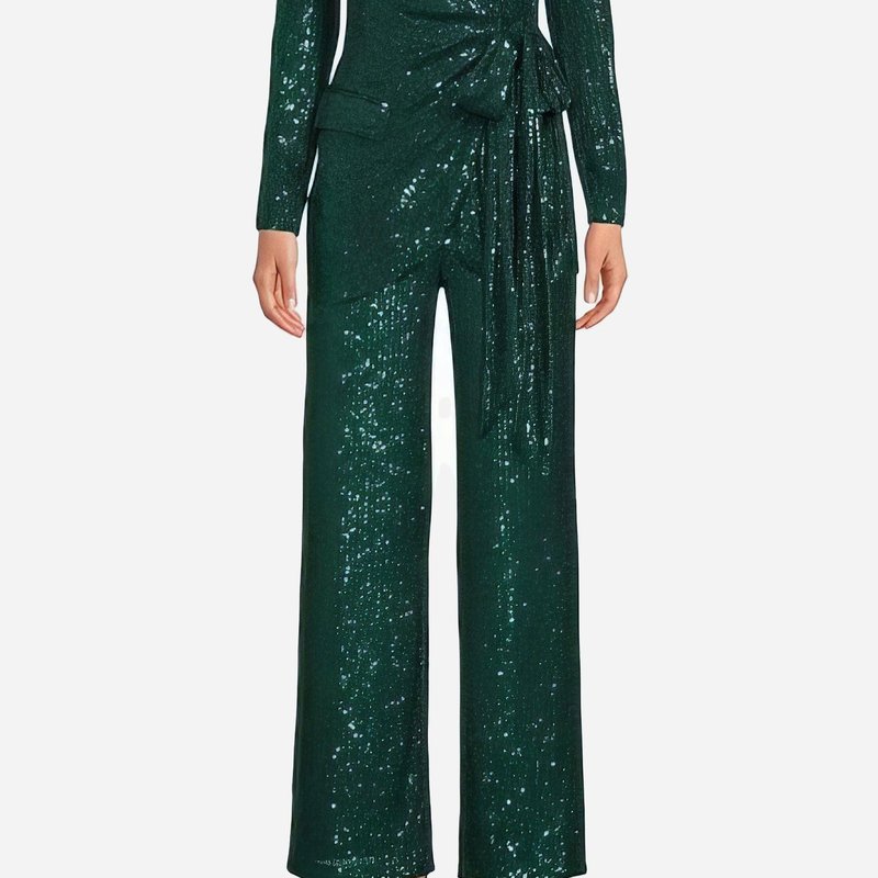 One33 Social The Frankie | Emerald Green Sequin Pant
