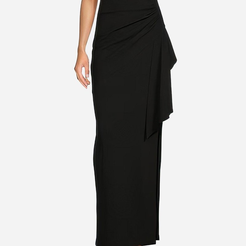 One33 Social The Gemma | Black Stretch Crepe Gown