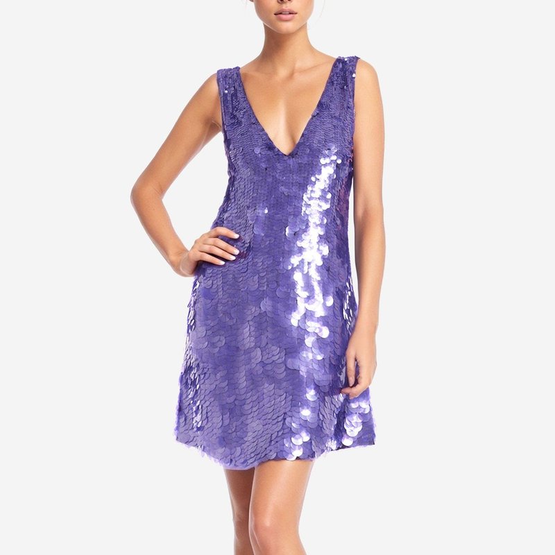Shop One33 Social The Grace Violet Sequin Mini Dress In Purple