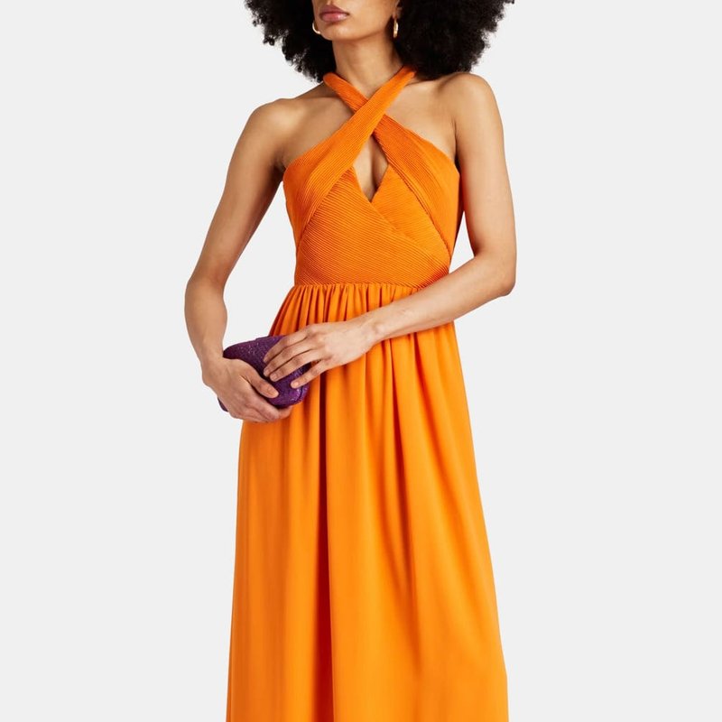 Shop One33 Social The Joann Papaya Maxi Dress In Orange