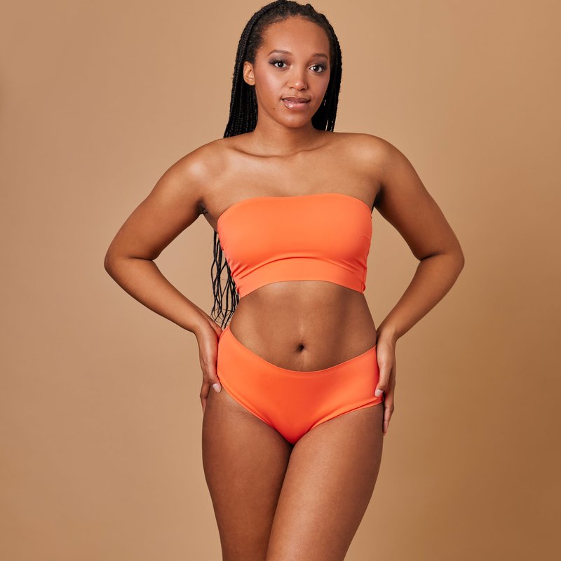 Onewith Swim Compo Hipster Bikini Bottom In Orange