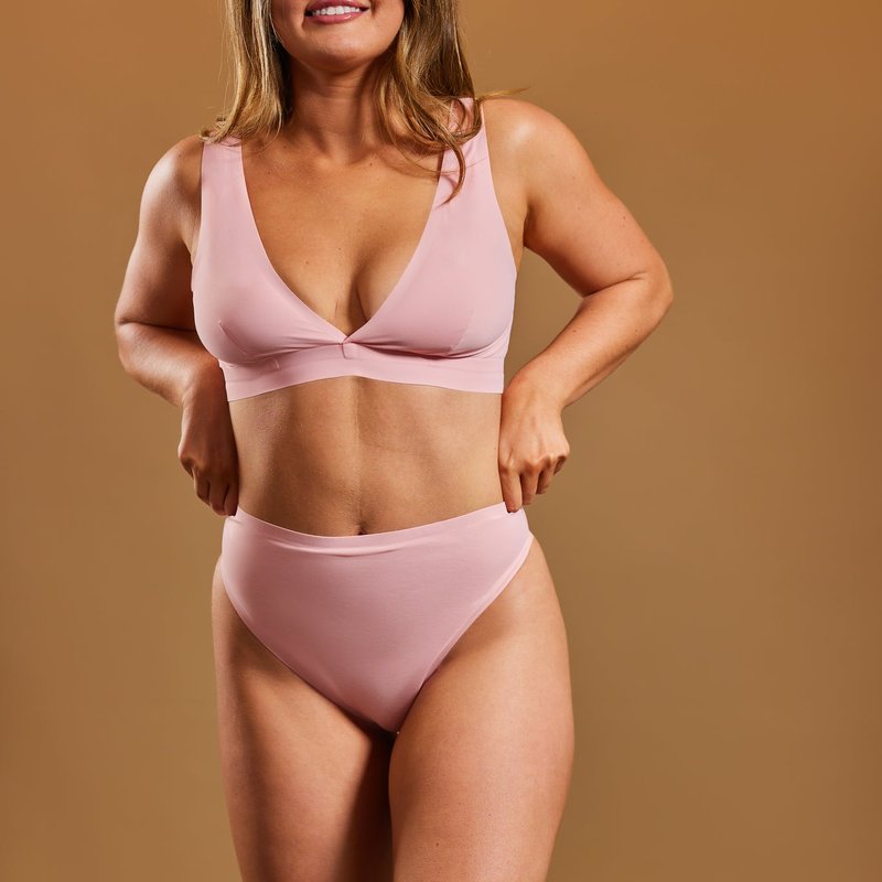 Onewith Swim Lasata Super High Waist Bikini Bottom In Pink
