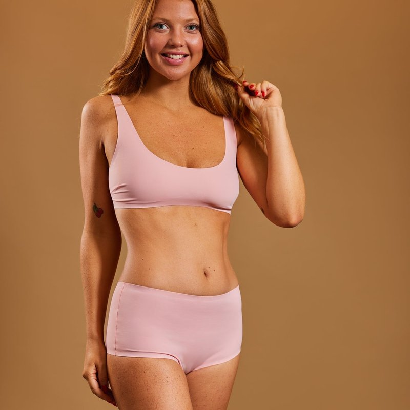 Onewith Swim Thames Scoop Neck Bikini Top In Pink
