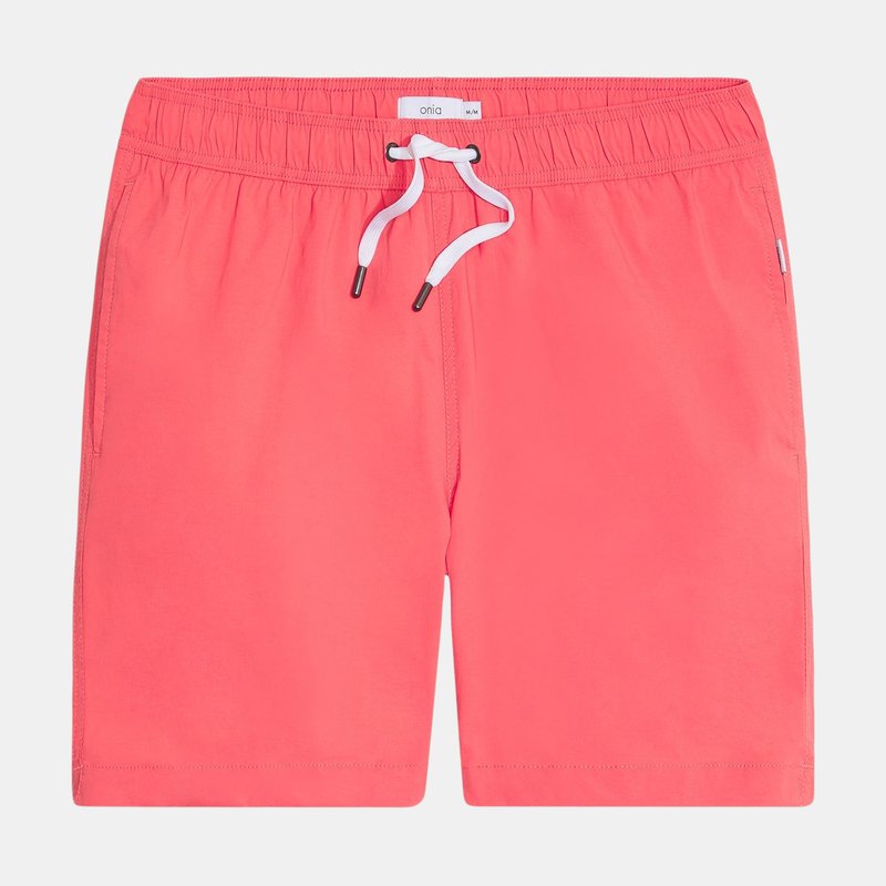 Onia Charles 7" Swim Trunks In Spiced Coral