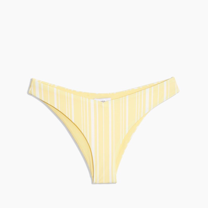 Onia Chiara Bikini Bottom In Honey White Varigated Stripe