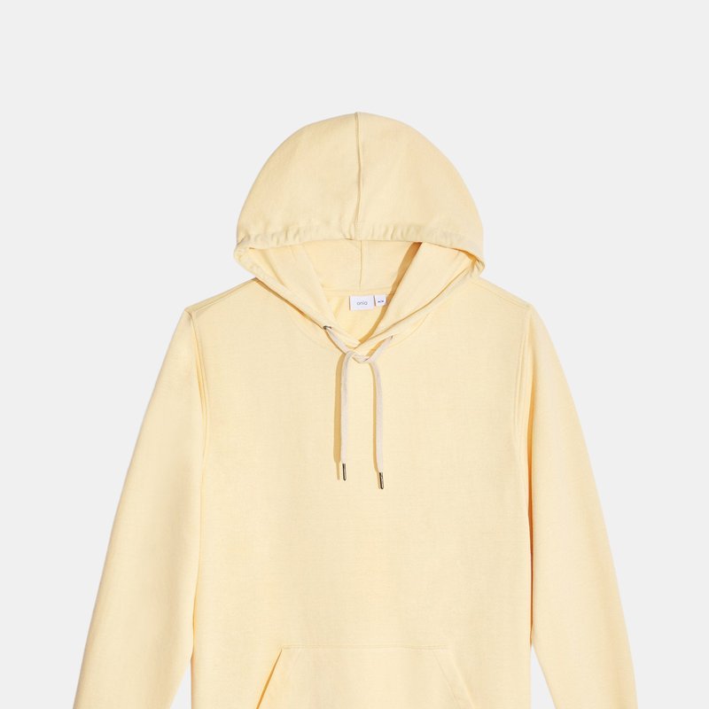 Onia Heathered French Terry Pull-over Hoodie In Yellow Cream