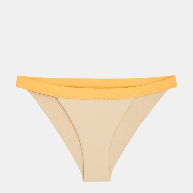 Onia Leila Tricot Bikini Bottom In Tan Papaya