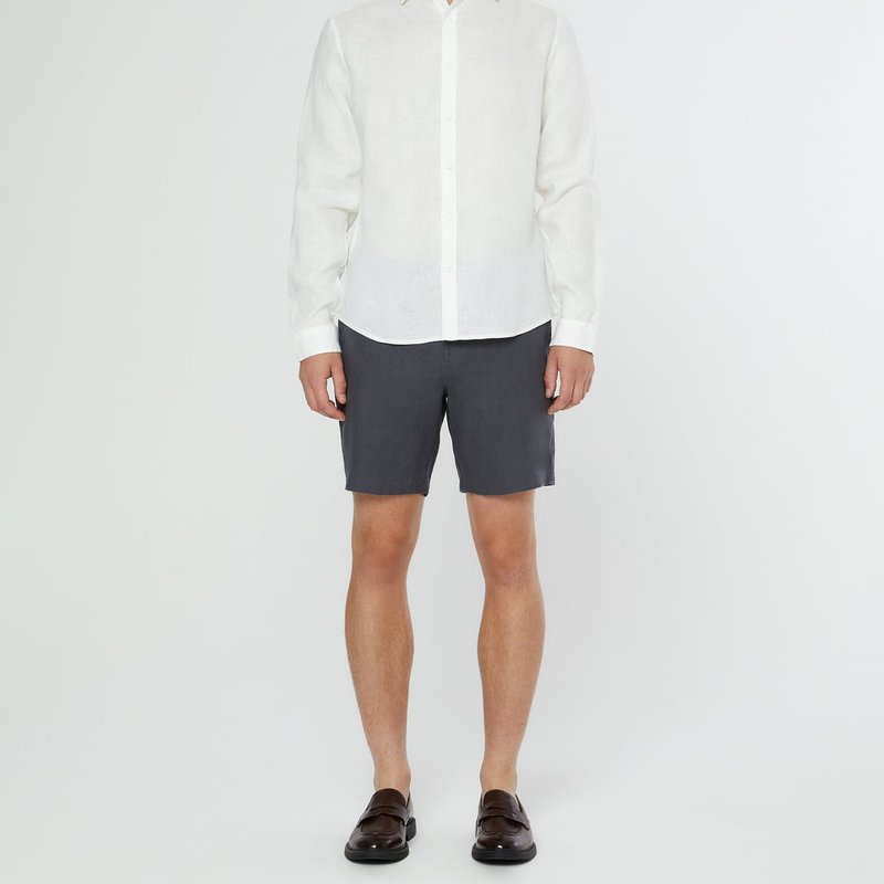 Onia Linen Slim Fit Shirt In White