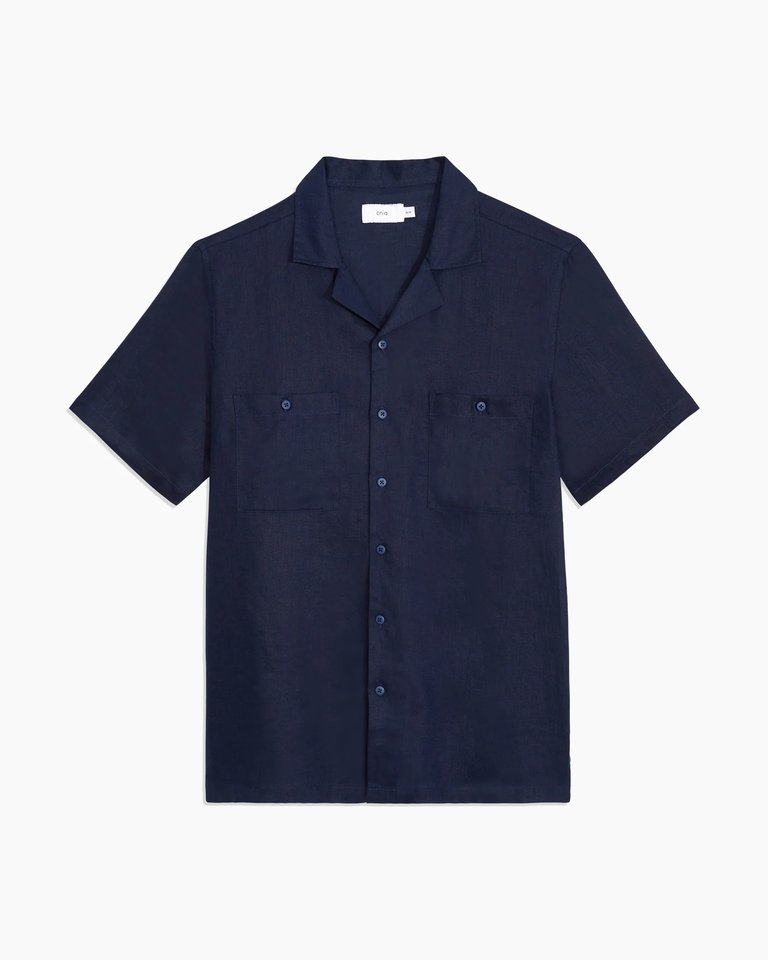 Vacation Linen Shirt - Navy