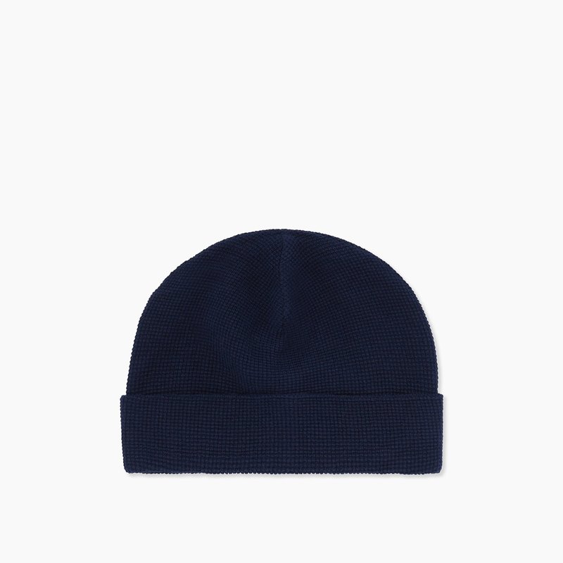Onia Waffle Cotton Cashmere Beanie In Blue