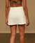 Waffle Mini Swim Skirt - Off White