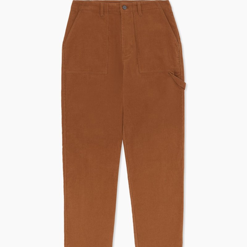 Shop Onia Wide Leg Corduroy Carpenter Pant In Brown