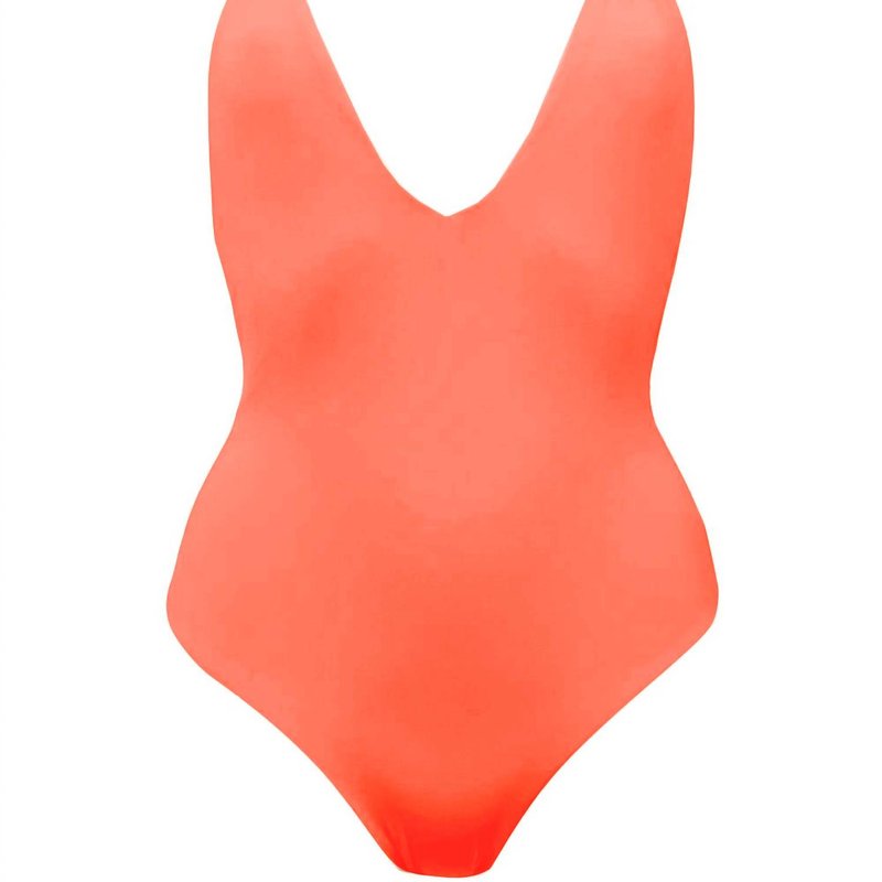 Shop Onia Women Nina Halter Strap One-piece Bathing Suit In Orange