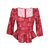 Mari Top / Ruby Red + Alabaster Cotton Toile