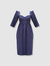 Violet Dress / Navy Stretch Linen