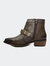 Short Brown Western Ankle Boot