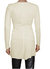 Knit Wrap Tie Long Sleeve Cardigan Top with Back Ruching - Ivory