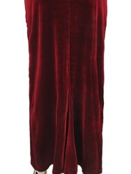 USA Made Ooh la la Special Occasion Stretch Velvet Long Maxi Skirt with Flared Back