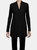 USA Made Ooh La La Women's Lightweight Flared Jersey knit Front Button Cardigan - Black