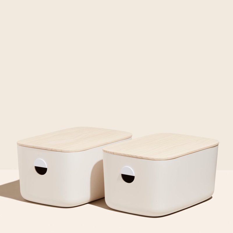 Open Spaces Large Storage Bins In White
