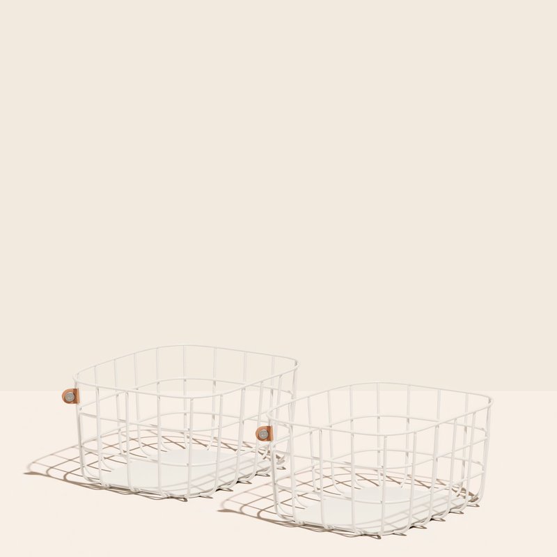 Open Spaces Medium Wire Baskets In White