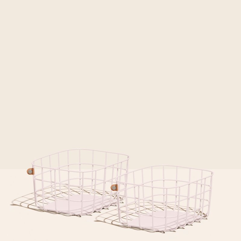 Open Spaces Medium Wire Baskets In Pink