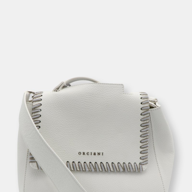 Orciani Leather Handbag Top-handle Bag Tote In White