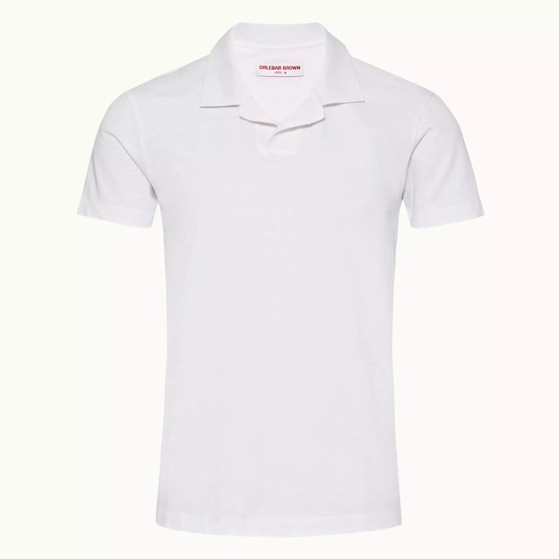 Orlebar Brown Felix Slub Cotton-jersey Polo Shirt In White