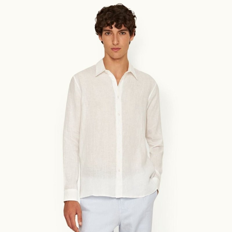 Shop Orlebar Brown Justin Shirt White