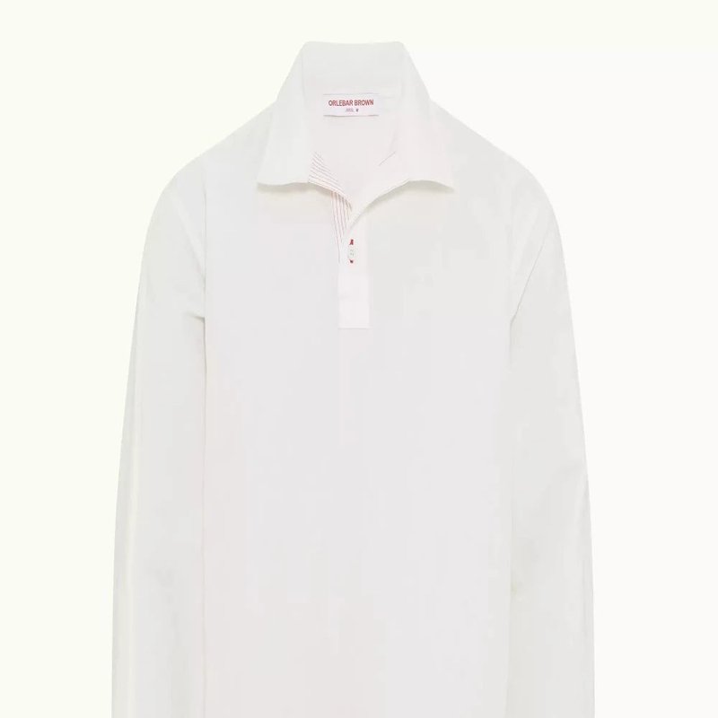 Orlebar Brown Roland Embroidered Cotton And Linen-blend Polo Shirt In White