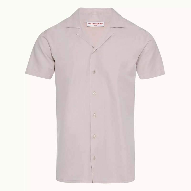 Orlebar Brown Travis Capri Collar Shirt In Pink