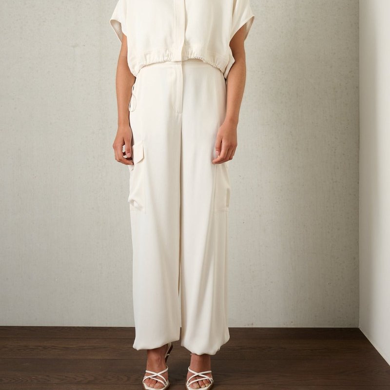 Shop Oscar Tex Trousers In White