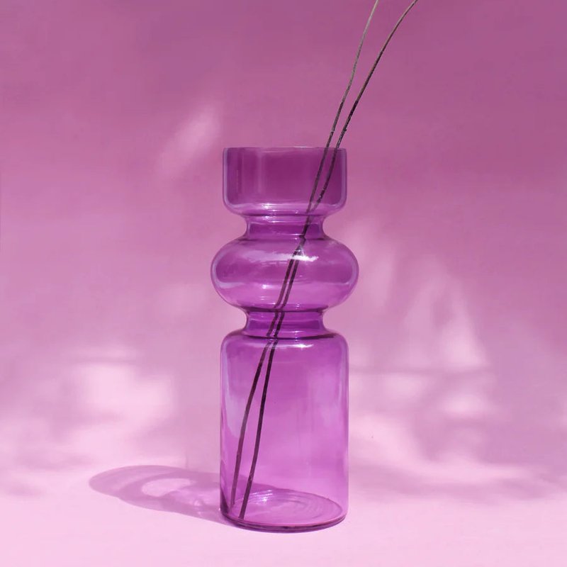 Shop Osmos Studio Iris Glass Vase In Purple