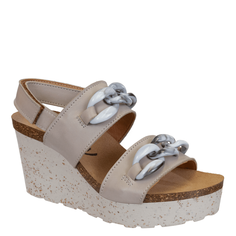 Otbt Fair Isle Wedge Sandals In Grey