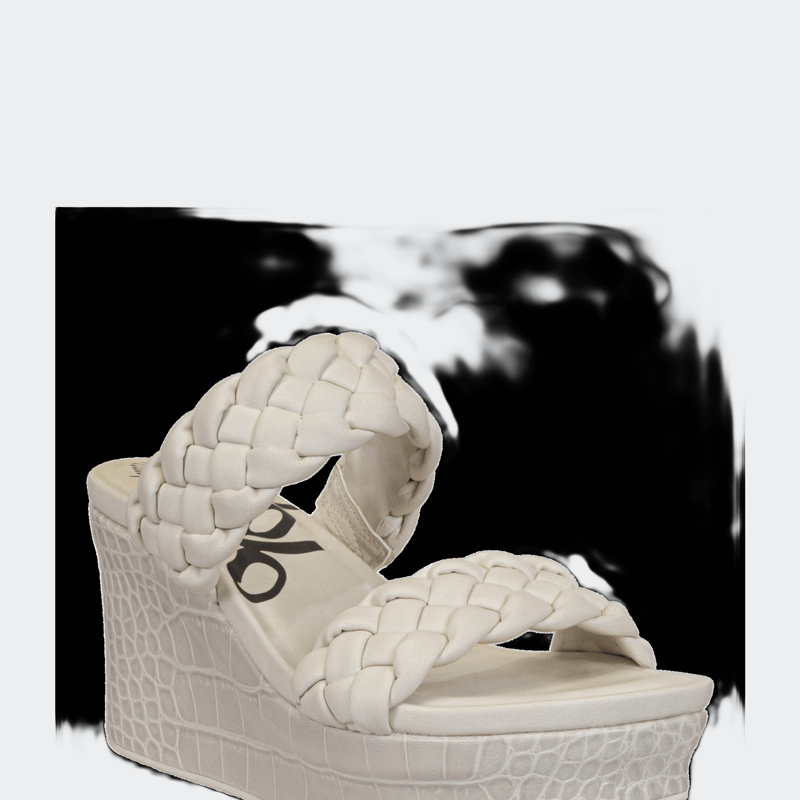 Shop Otbt Fluent Wedge Sandals In White
