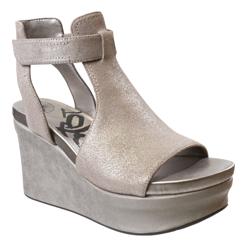 Otbt Mojo Platform Wedge Sandal In Grey