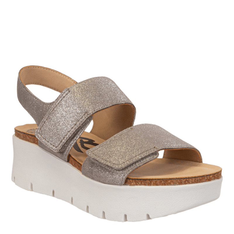 Shop Otbt Montane Platform Sandals In Grey
