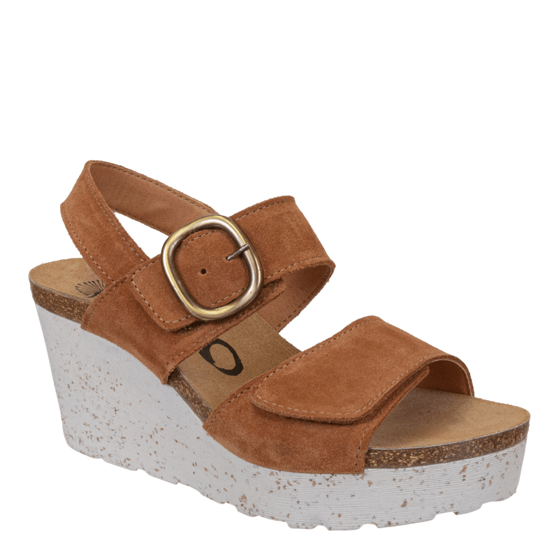 Otbt Peasant Wedge Sandals In Brown