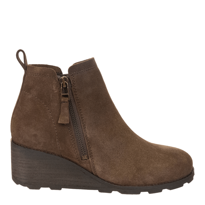 Otbt Story Wedge Ankle Boots In Brown