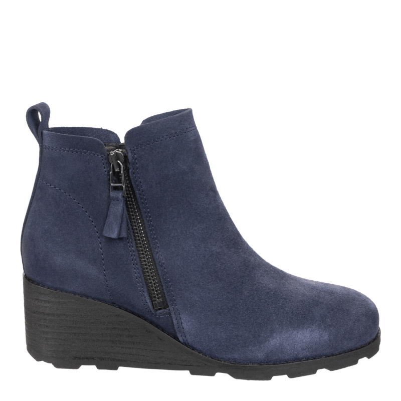 Otbt Story Wedge Ankle Boots In Blue