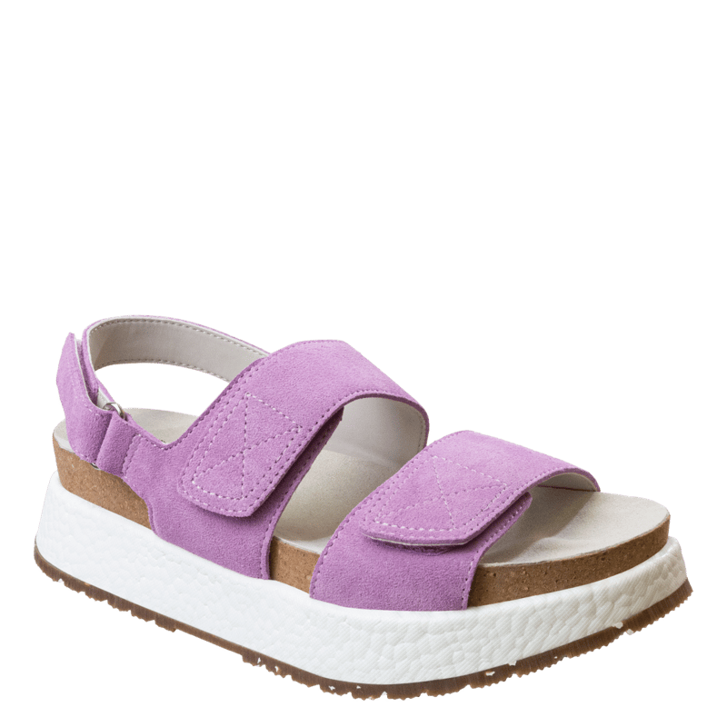 Shop Otbt Wandering Platform Sandals In Purple