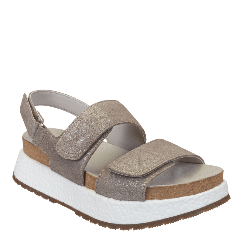 Otbt Wandering Platform Sandals In Grey