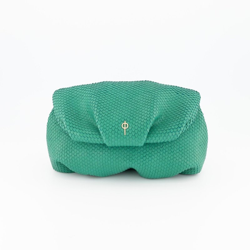 Otrera Leda Snake Handbag In Green