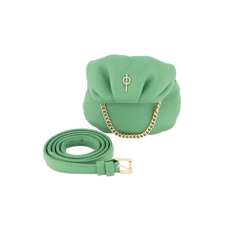 Otrera Tiny Floater Leda Handbag In Black/green