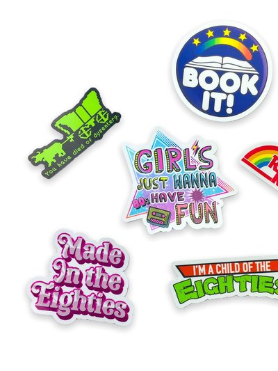 Ottos Grotto :: Stickers For Your Stuff Eighties Kids Sticker 3 Pack Including Book It! - Reading Rainbow - Oregon Trail Vintage Designs From 1980s 1990s, Eighties Stickers product