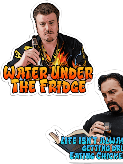 Ottos Grotto :: Stickers For Your Stuff Trailer Park Boys® (2 Pack Stickers) Featuring Julian And Ricky | Officially Licensed Trailer Park Boys Sticker | Julian Sticker product